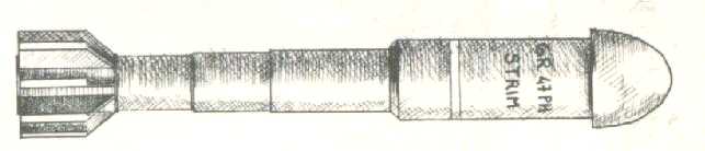 Grenade fumigène de 47 mm Strim F3.